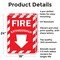 Signmission Fire Extinguisher with Arrow OSHA ANSI Sign, Aluminum, 18in W x 24in L, 2PK OS-2PACK-MISC-A-1824-L-19492 - alternate 7